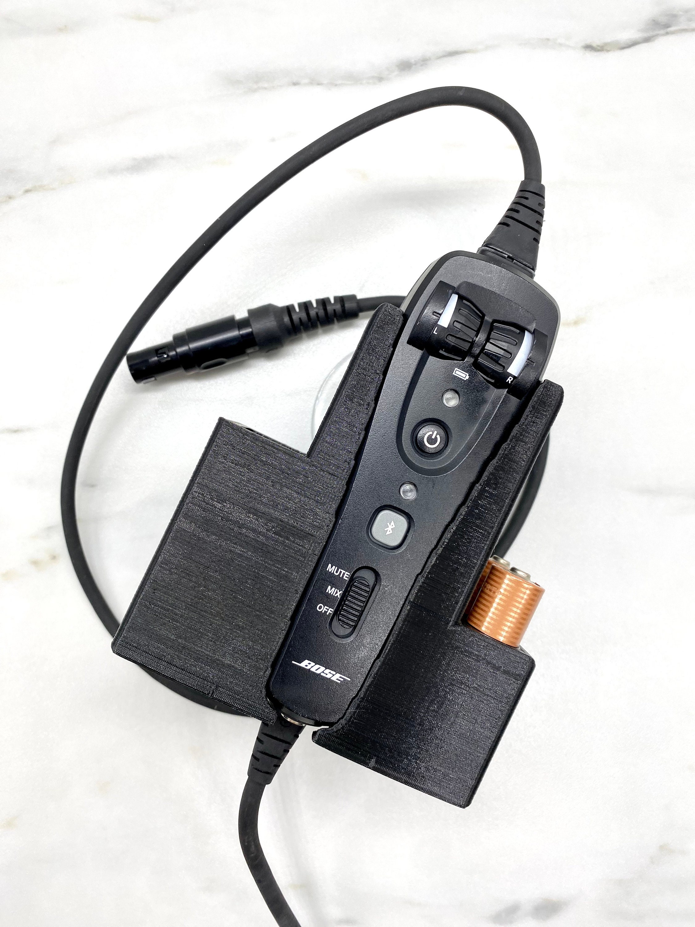 Bose A20 Aviation Headset Controller Cradle With AA Battery Holder