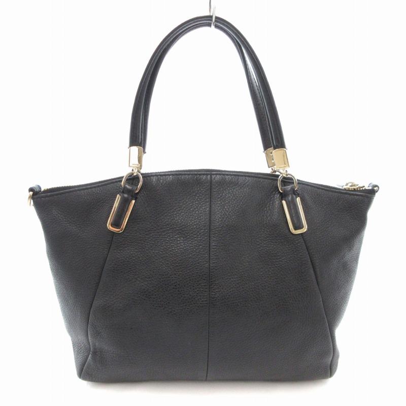 COACH（コーチ） ハンドバッグ ショルダー 2WAY レザー ロゴ 黒