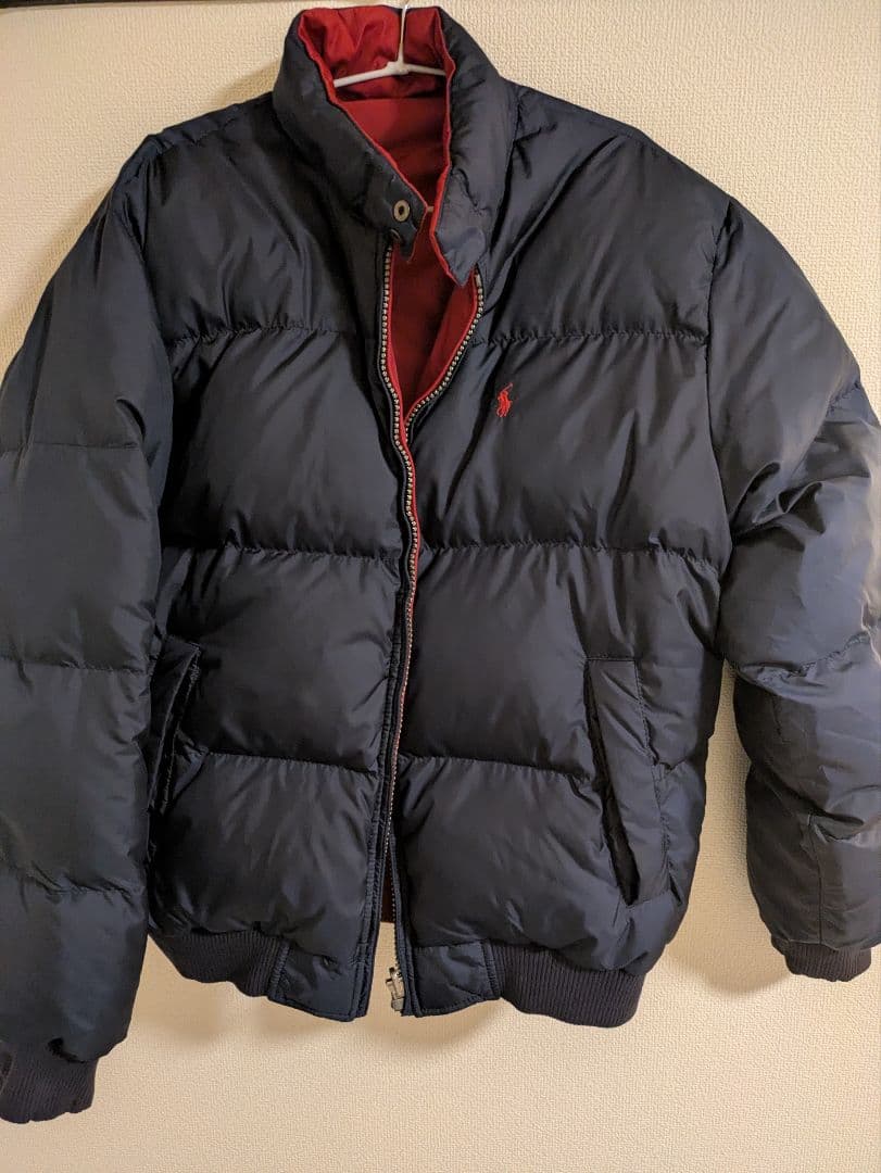 ラルフローレン　ダウンジャケット　リバーシブル RALPH LAUREN PURPLE LABEL ダウンジャケット 290919048001 ストライプ