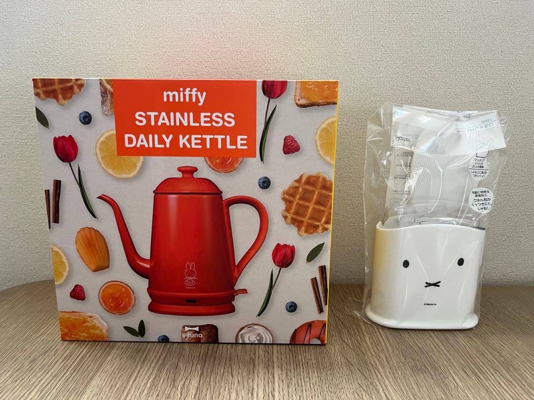 ❤︎miffy STAINLESS DAILY KETTLE、ケース付きしゃもじ ケース付しゃもじ ミッフィー／SMS1_4973307530258