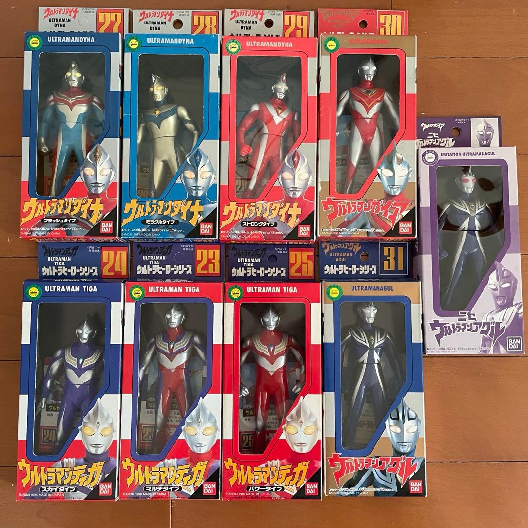 未開封　ウルトラヒーローシリーズ　セット　ウルトラマン　ソフビ　当時物　箱入り ウルトラマンゼロ ウルトラセブンエックス ウルトラヒーローシリーズEX