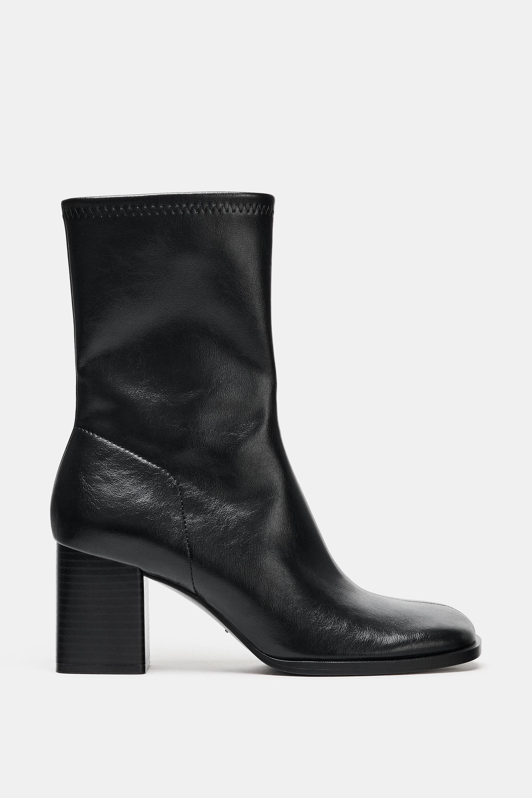ブロックヒールショートブーツ - ブラック | ZARA Japan / 日本